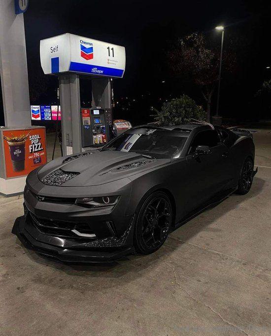 matte black Camaro