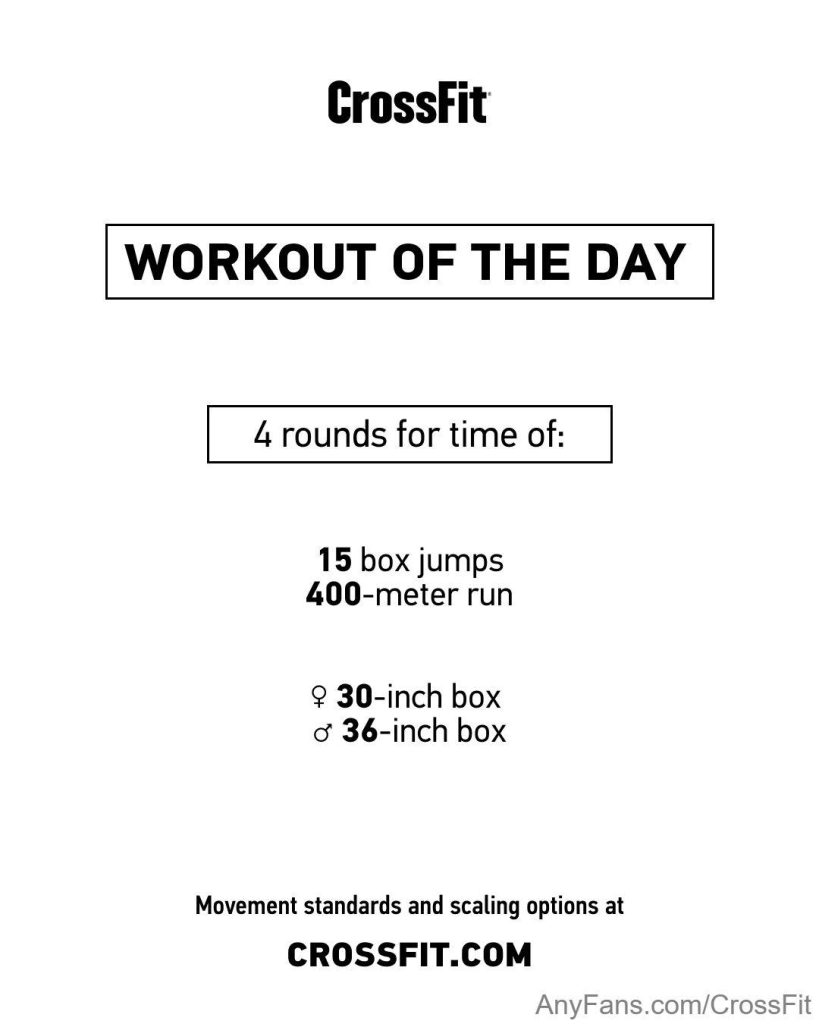 Workout of the Day Wednesday 2