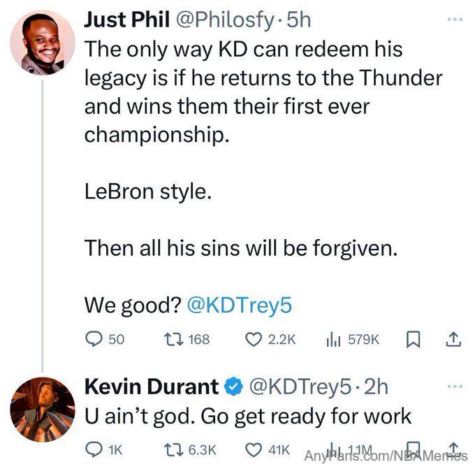 KD’s tweet clapbacks were lege